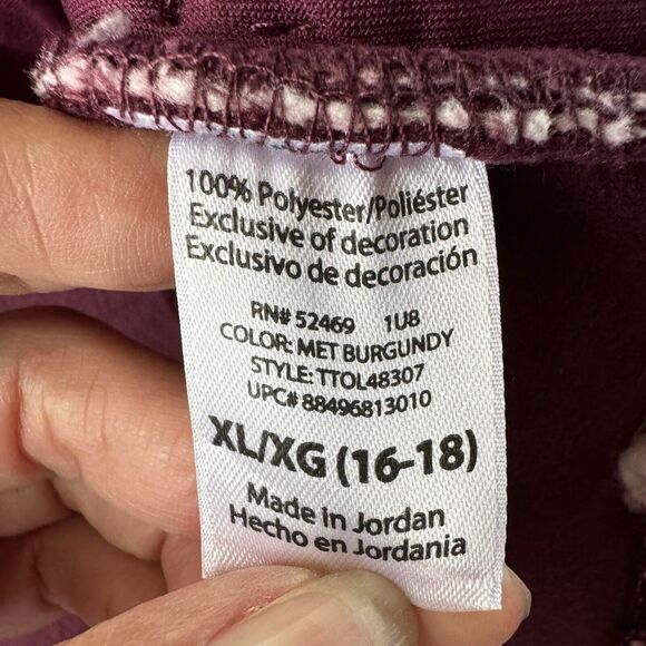 Time and Tru Quarter Zip Jacket Met Burgundy Women’s XL Pockets - Picture 4 of 12